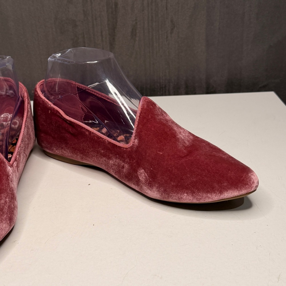 Birdies The Starling Loafers Womens Sz 7.5 Raspberry Pink Velvet Flat Slip On - Picture 7 of 11